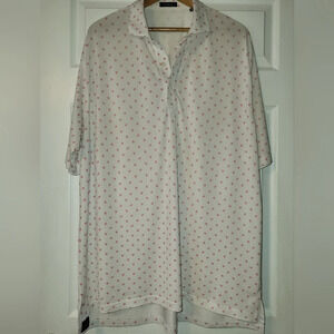 Turtleson Pink‎ Turtles White Polo Size X Large